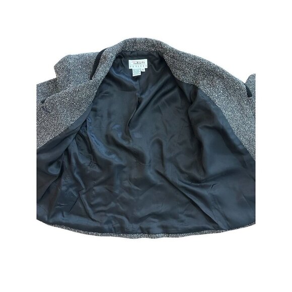 VTG Talbot's Petites Blazer Jacket Size 8 Wool Blend Gray Black Business Office - Picture 3 of 5